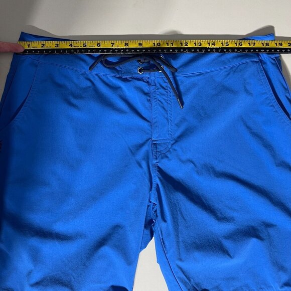 Rhone Board Shorts Men 36 Blue Tech Drawstring Classic Pockets 9” Stretch Beach‎ - Picture 10 of 15